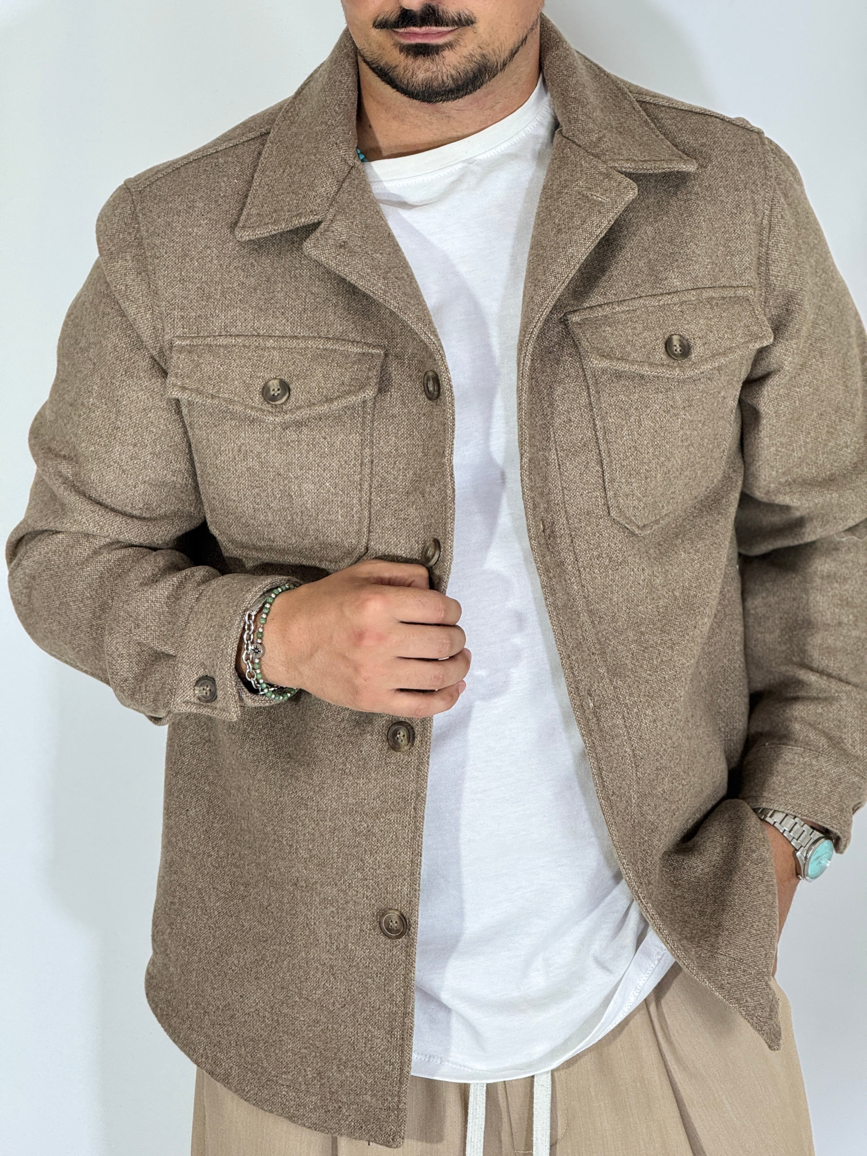Camicione over beige OEJ16