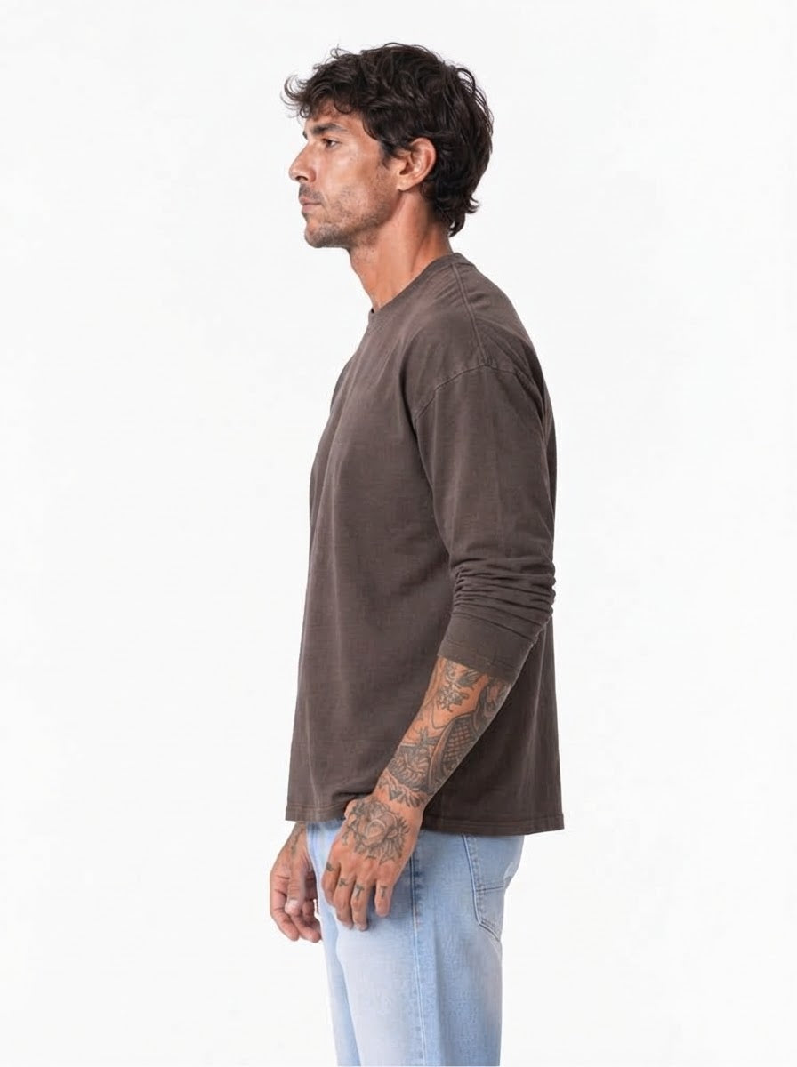 YAMAL Maglia long sleeve tortora