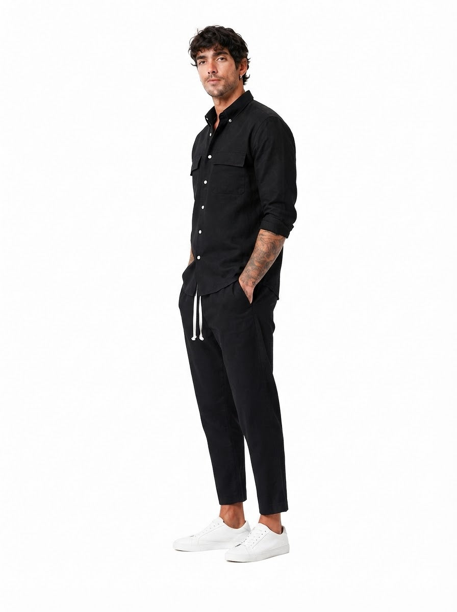 Coordinato slim fit nero DC1935-36