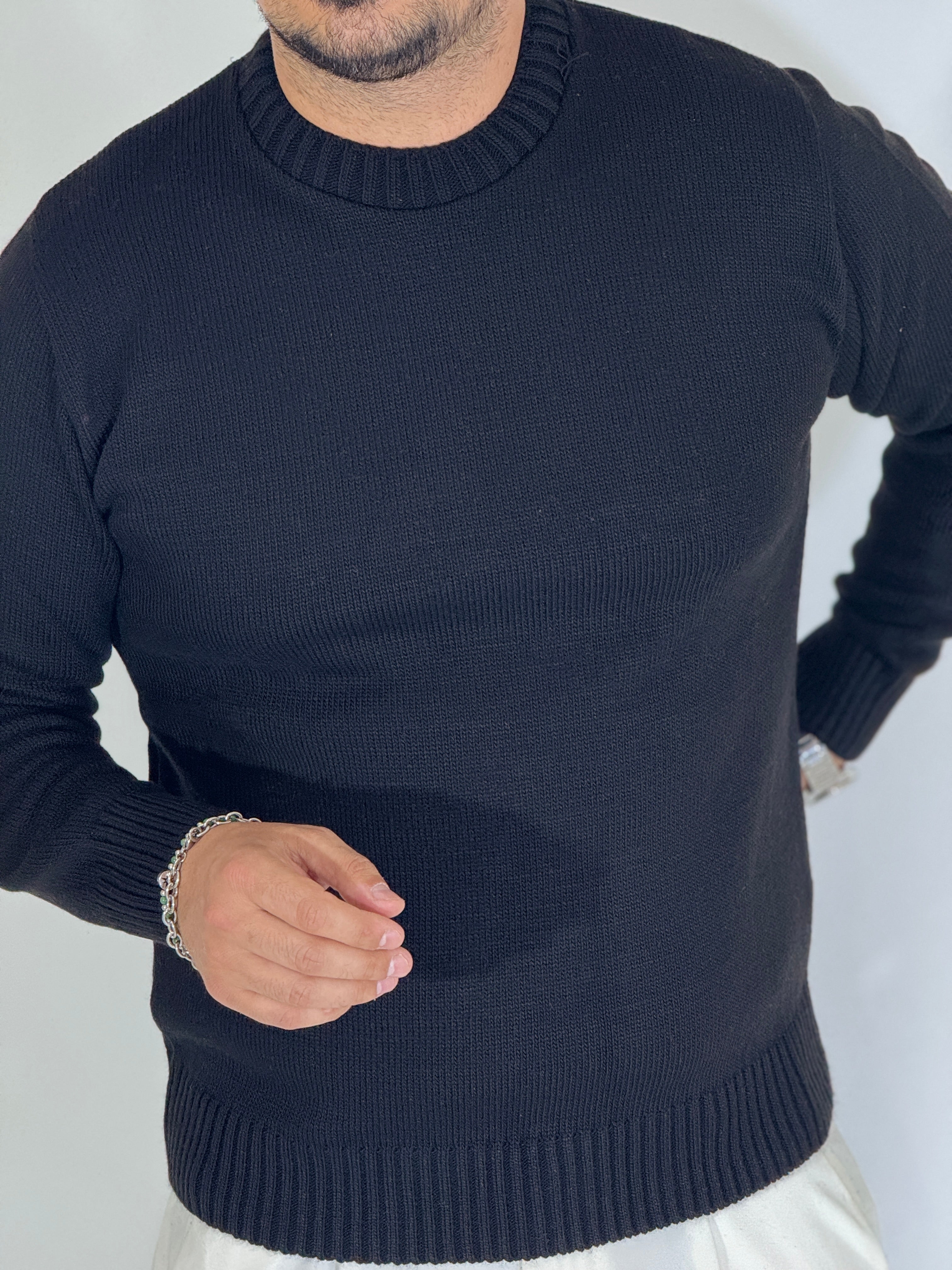 Girocollo basic nero AD25161