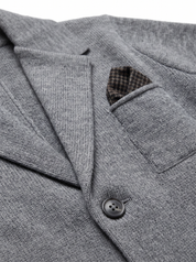 PARKER cardigan pochette grigio