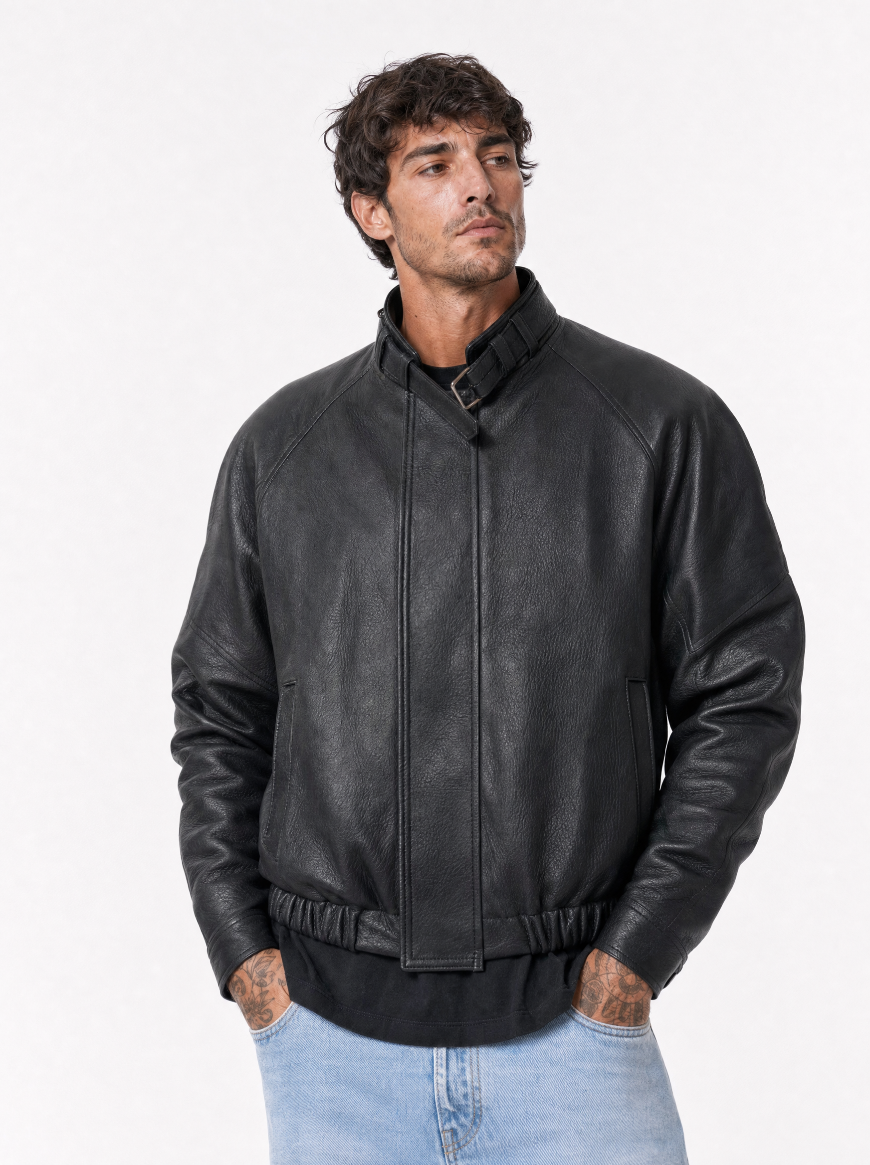 Giubbino eco-pelle nero XH8971-9