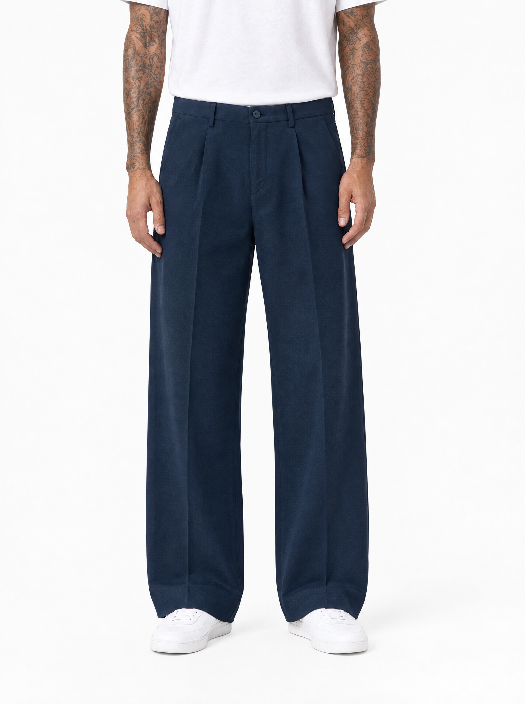 RETSU Pantalone fondo largo blu