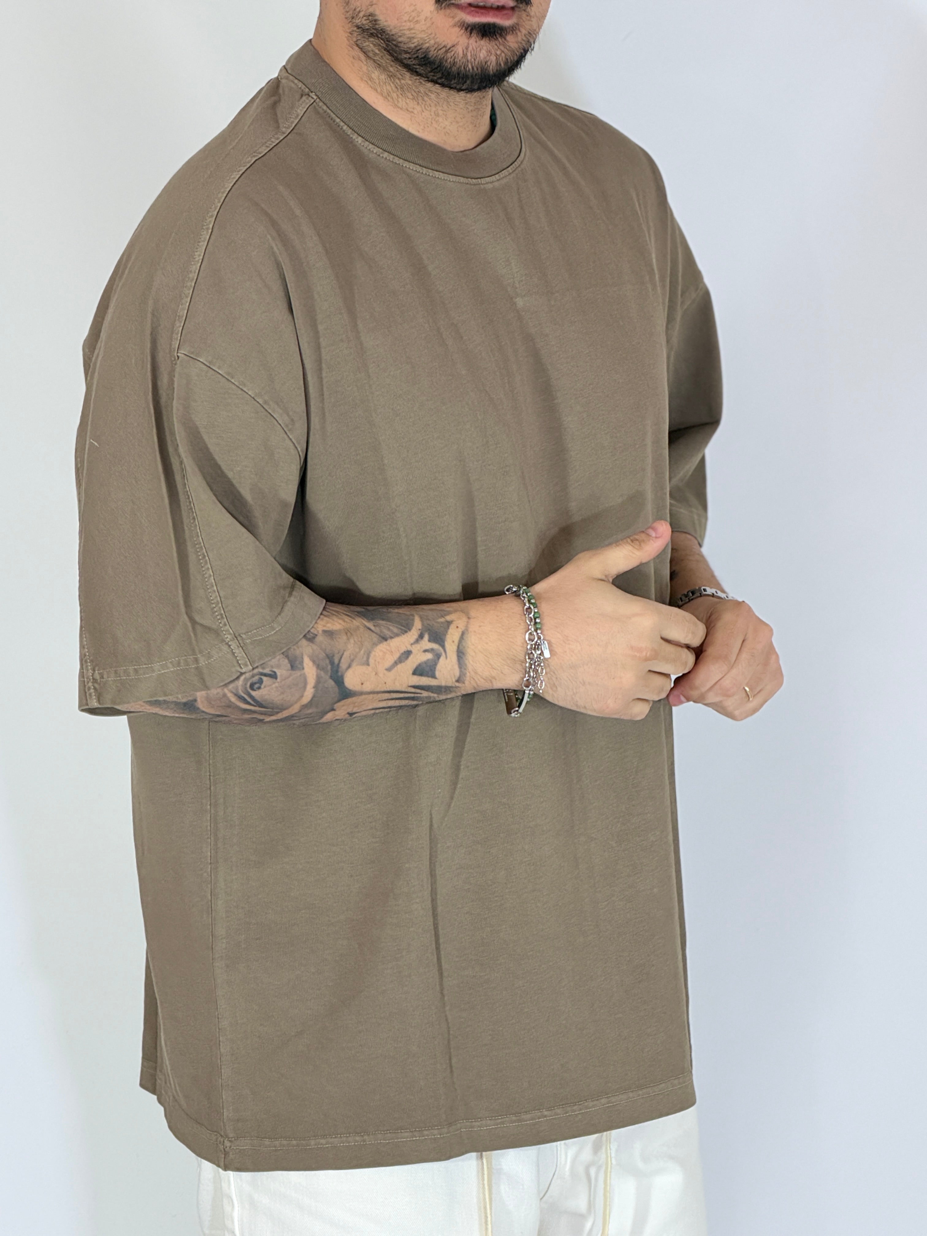T-shirt fiammata fango 089G