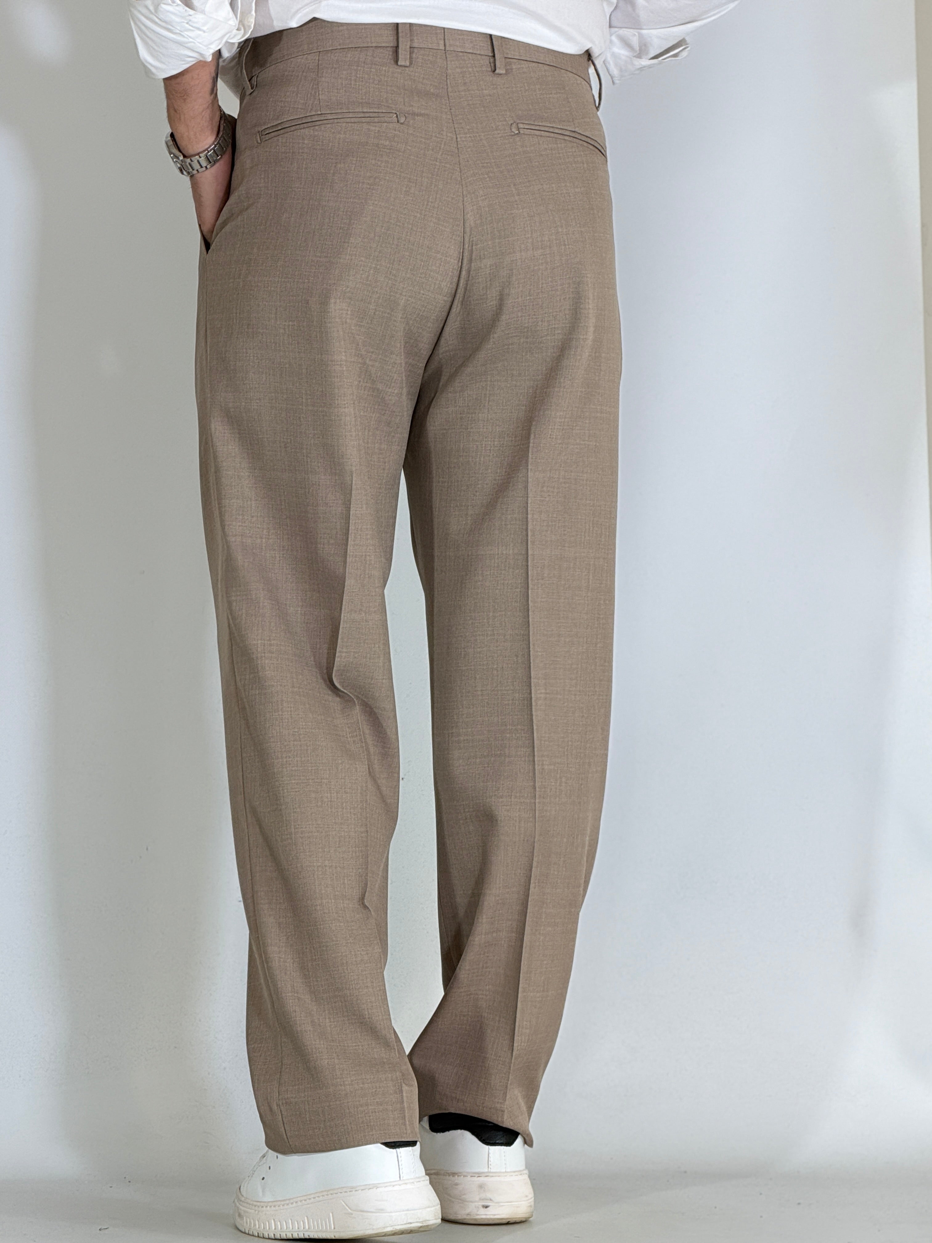 Pantalone fondo largo Migliaccio beige SPENCER