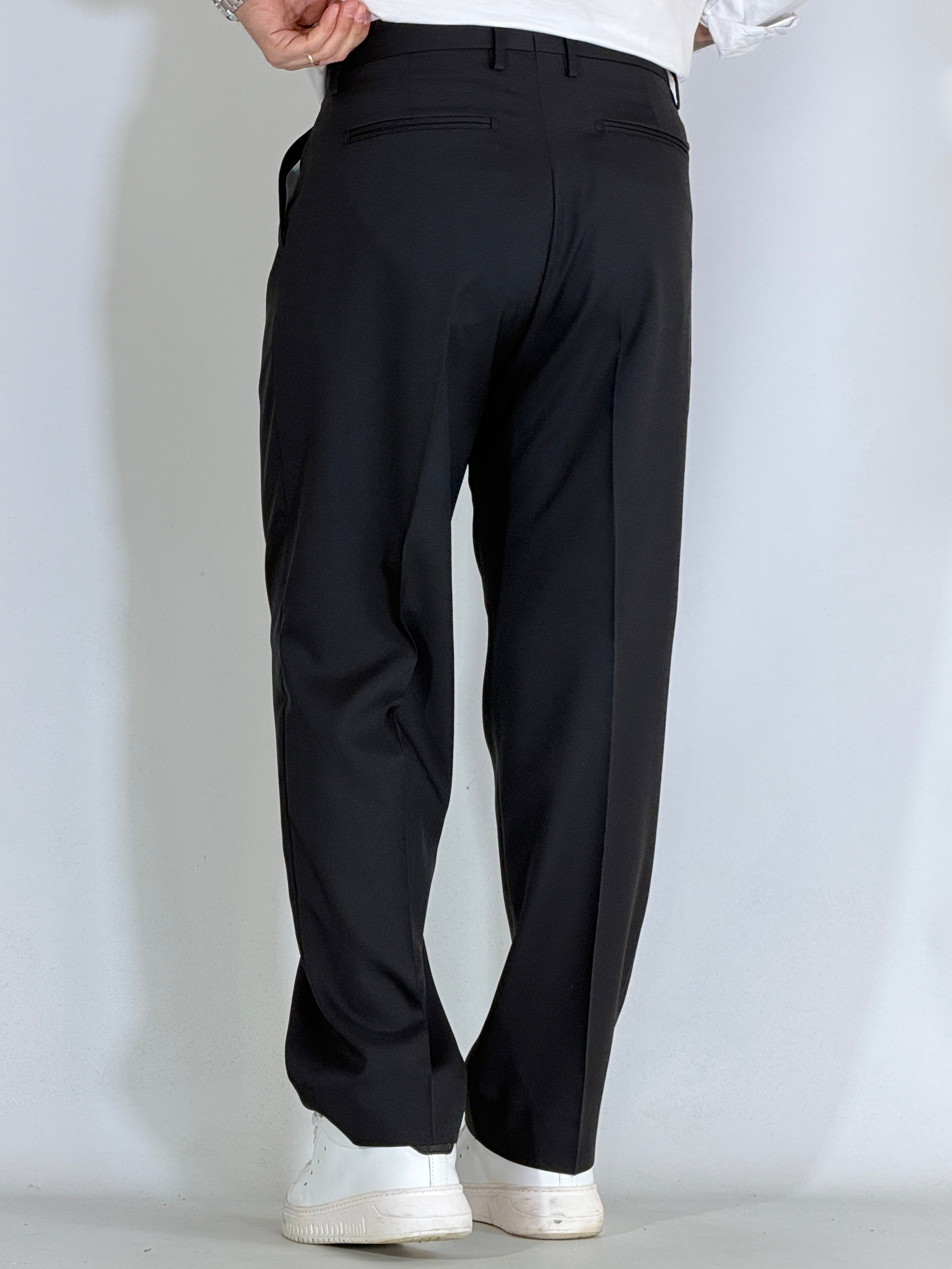 Pantalone fondo largo Migliaccio nero SPENCER