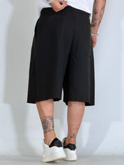 Bermudone con pinces nero REGO10