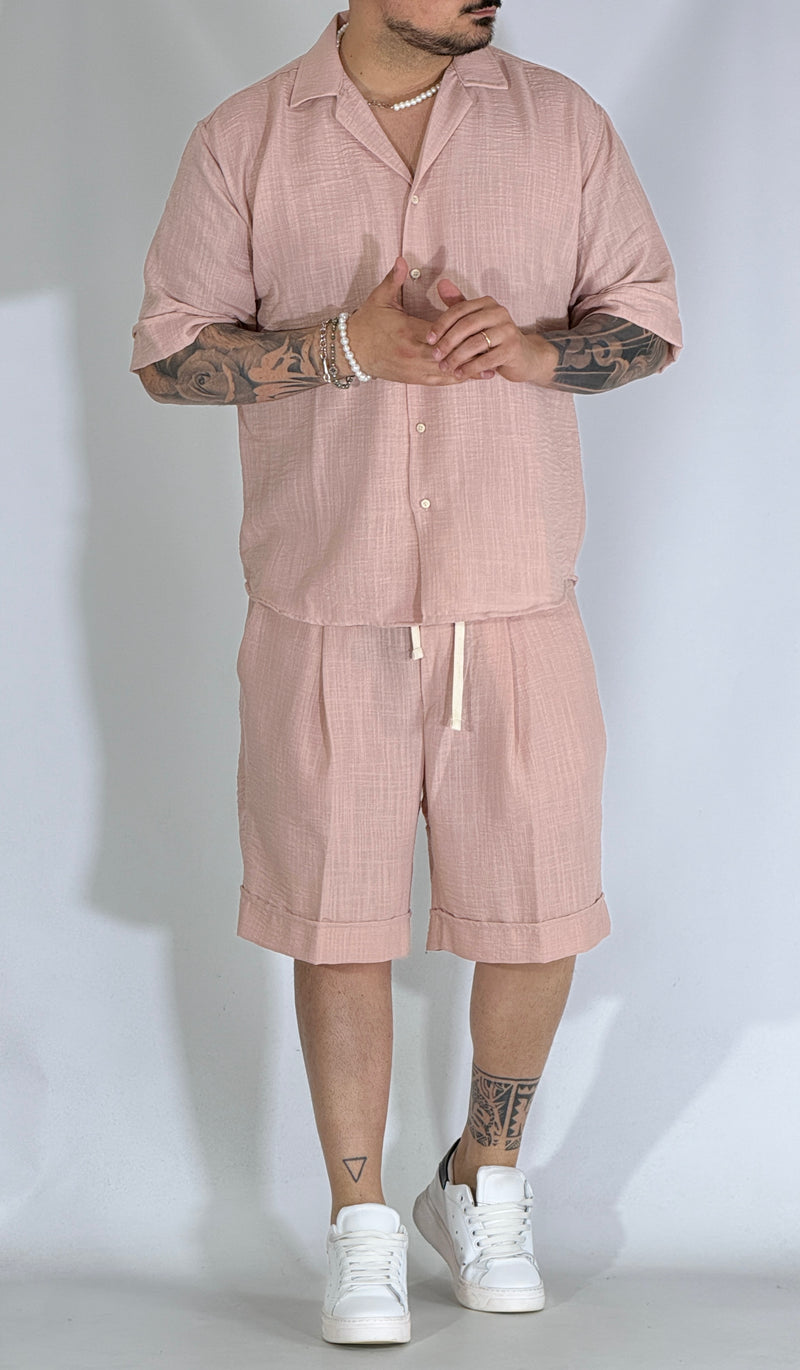 Immenso· Coordinato drappegiato rosa
