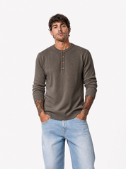 Maglia serafino marrone AD25944/2