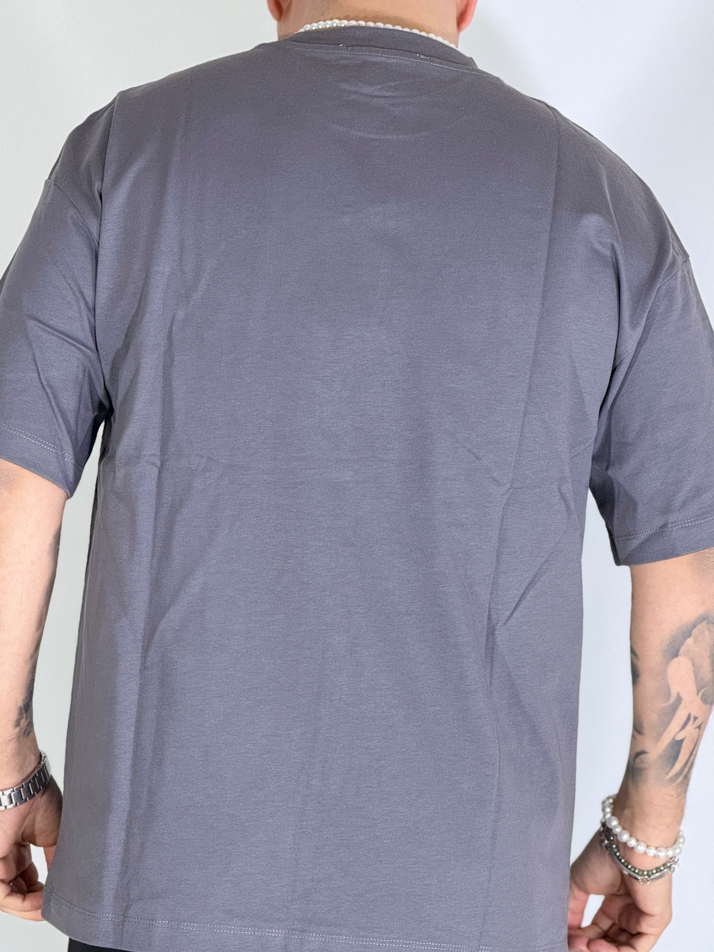 T-Shirt over basic dark grey L814901