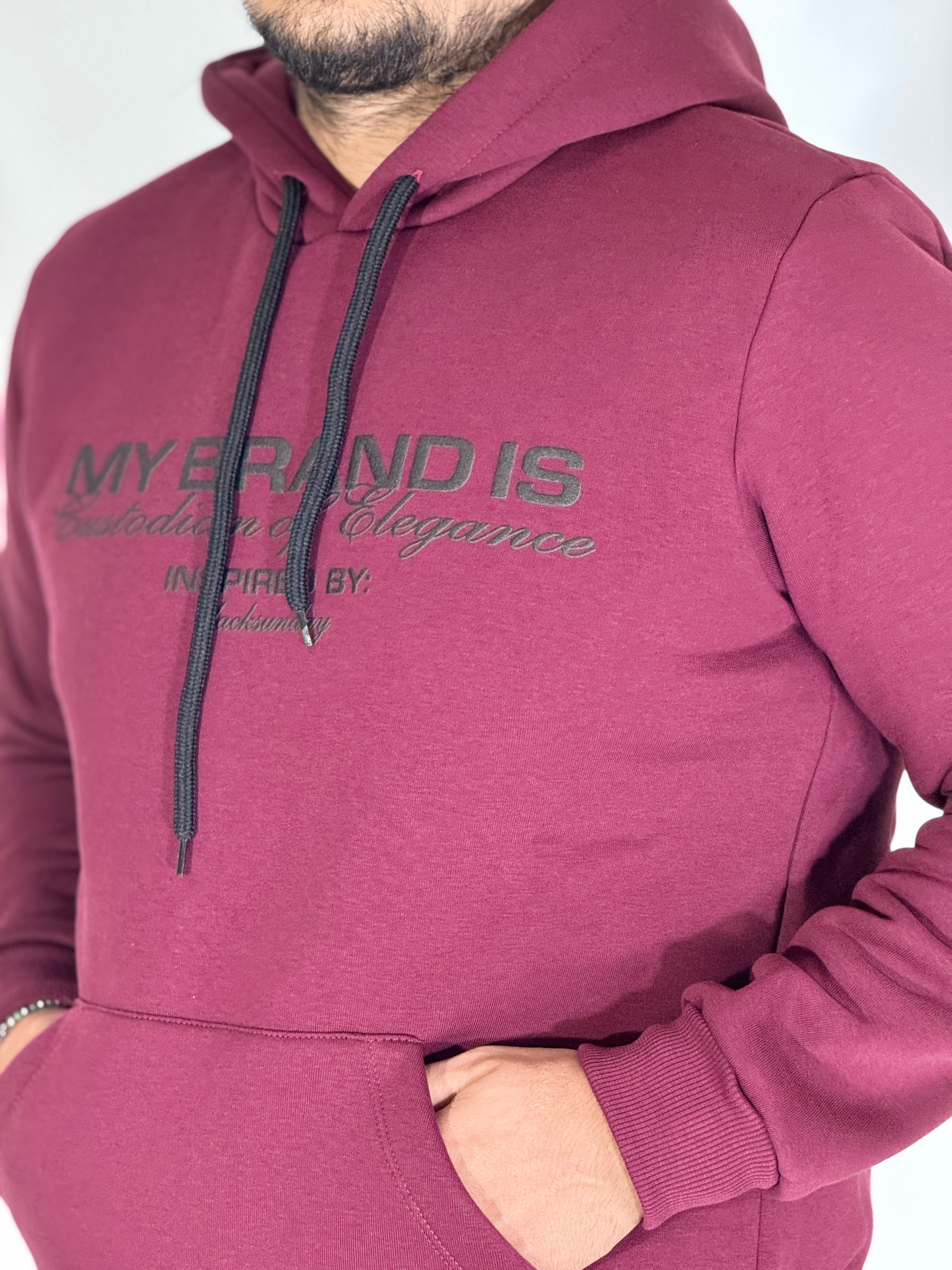 Felpa con cappuccio bordeaux NEW YORK