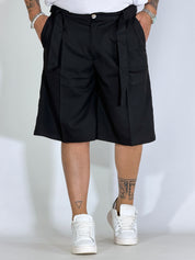 Bermudone con cintura nero GI202506