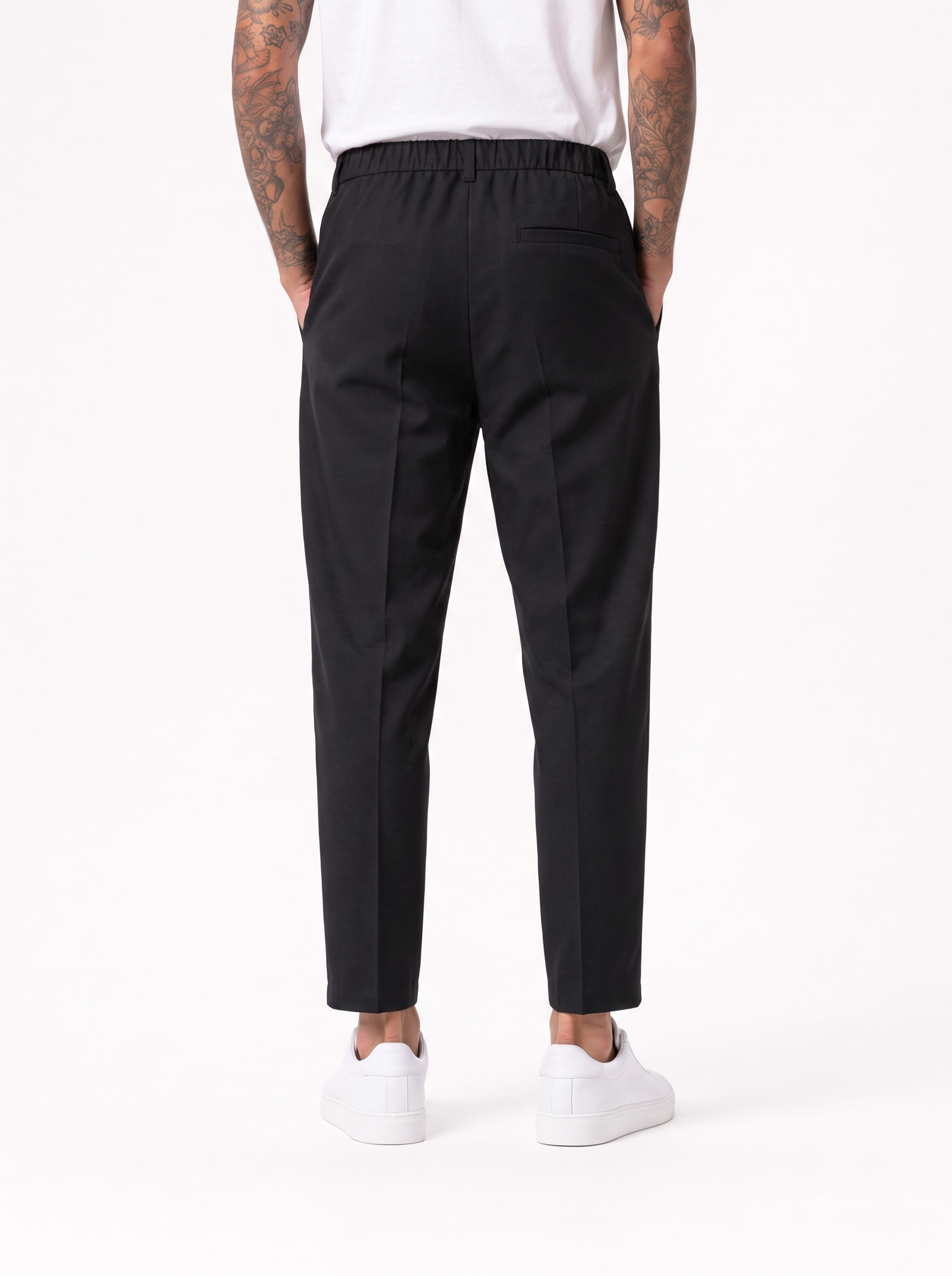 NOMAD AD45 Pantalone carrot con pince nero
