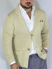 ONE · Cardigan giacca sabbia