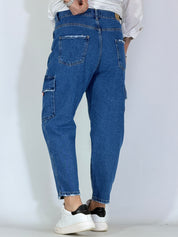 Cali · Jeans loose fit cargo scuro