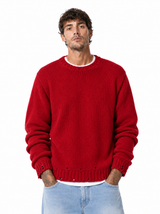 PIGNASECCA Girocollo con rotture rosso