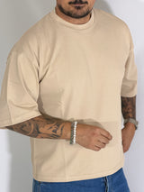 T-Shirt cropped manica a tre quarti avorio STEPHEN