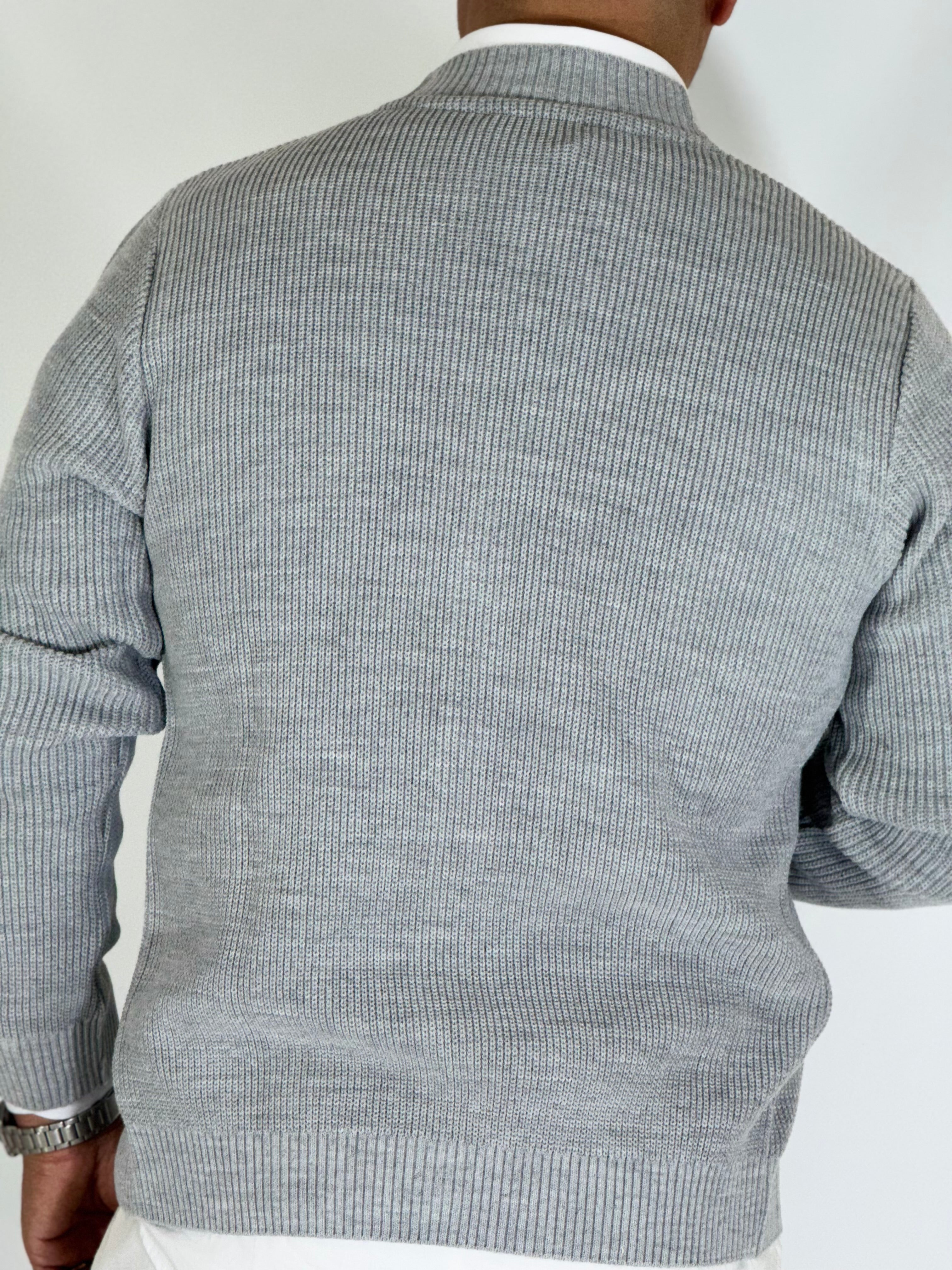 Cardigan invernale scialla grigio BPK2507