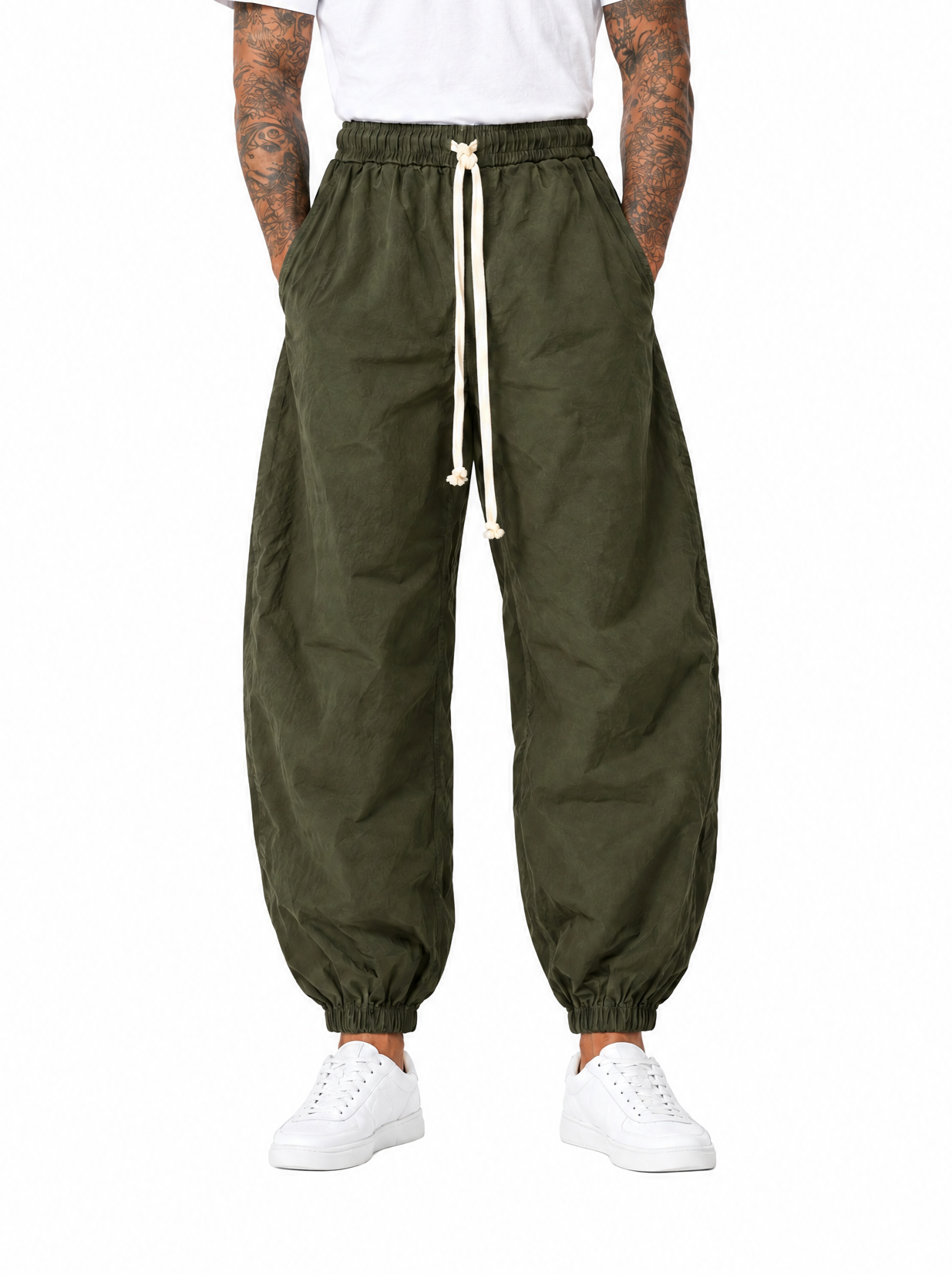 Pantalaccio con molla balloon fit verde DC19209