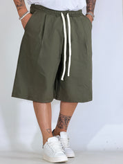 Bermudone con pinces verde REGO10