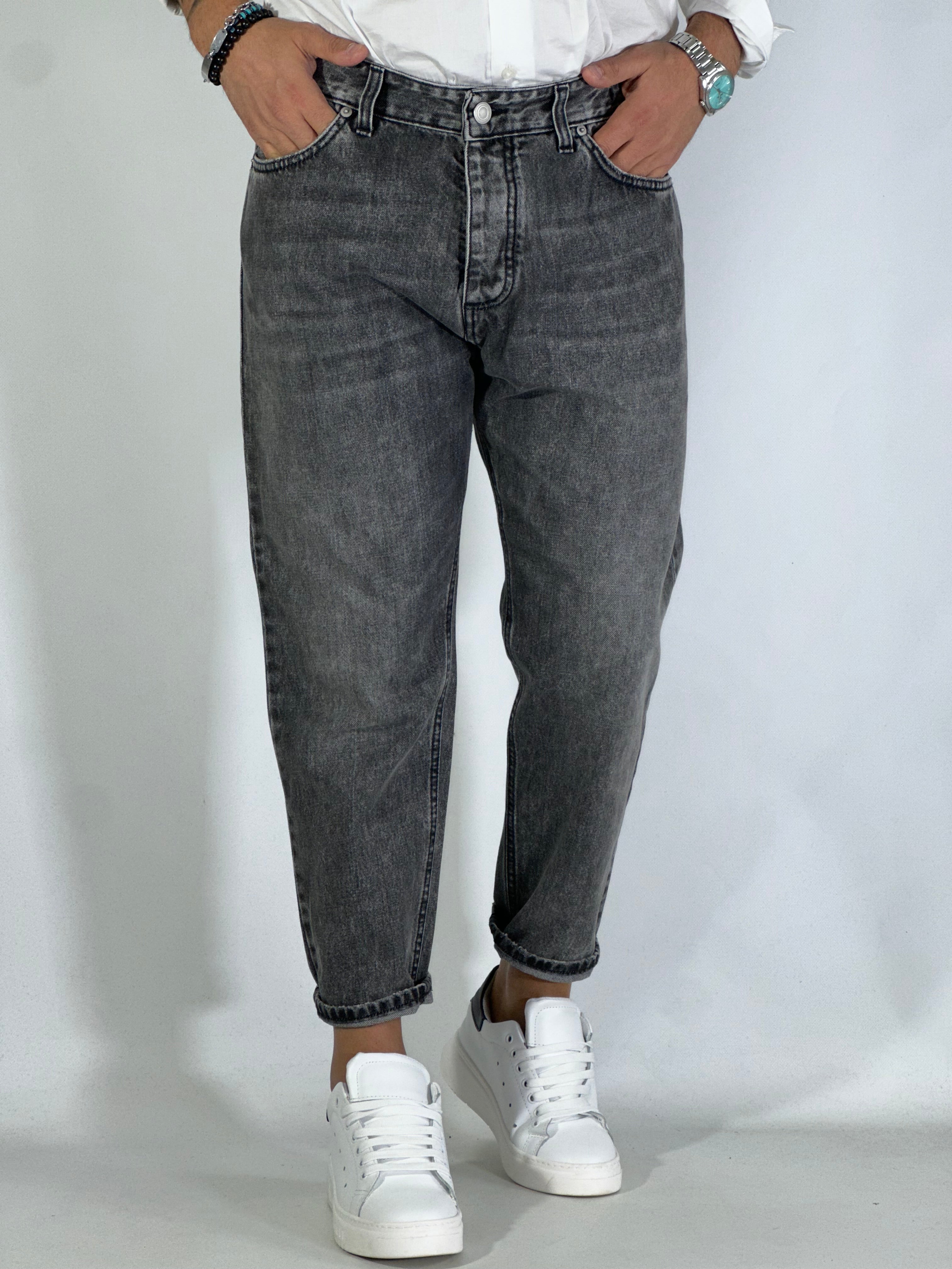 Jeans loose fit pulito cenere 2N2T