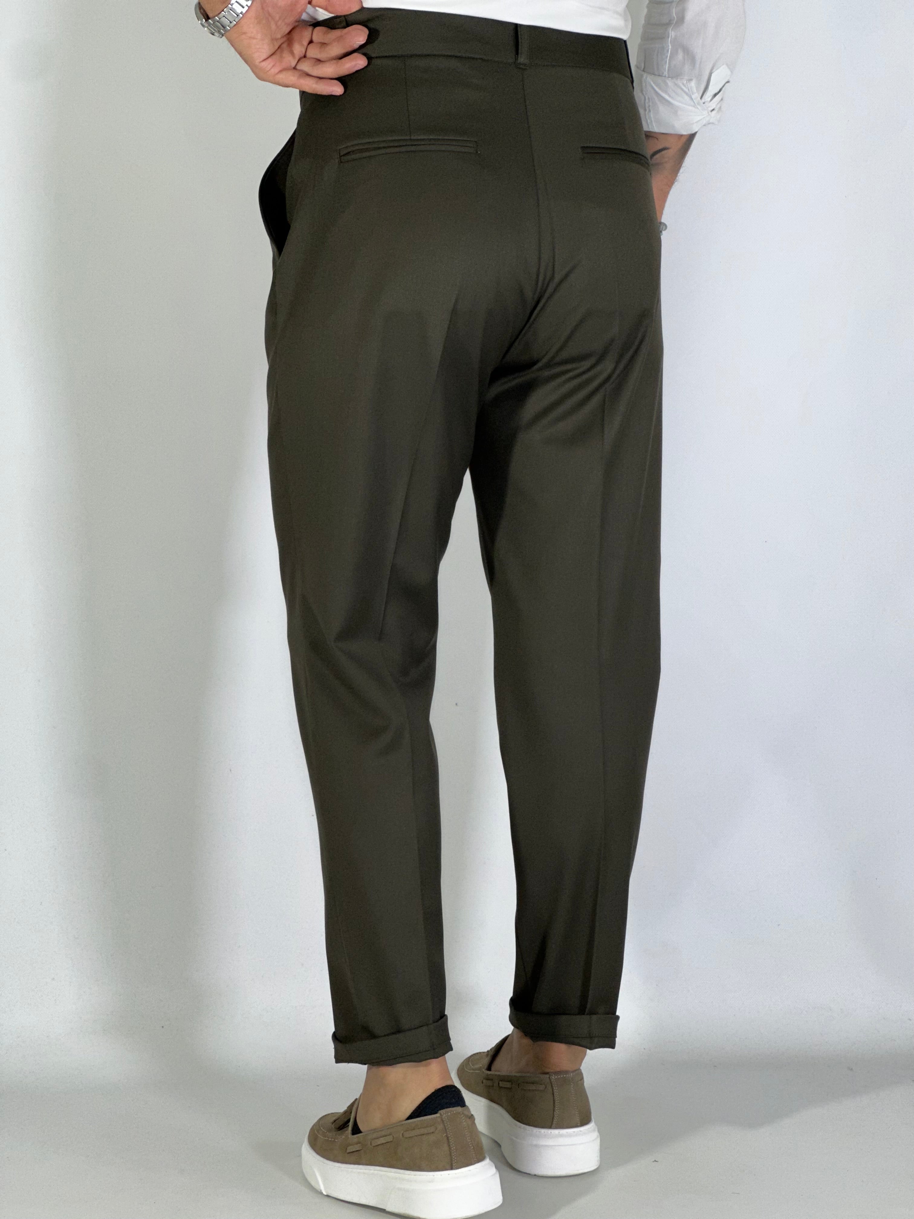 Pantalone vita alta migliaccio verde tennesse