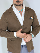 ONE · Cardigan giacca tabacco