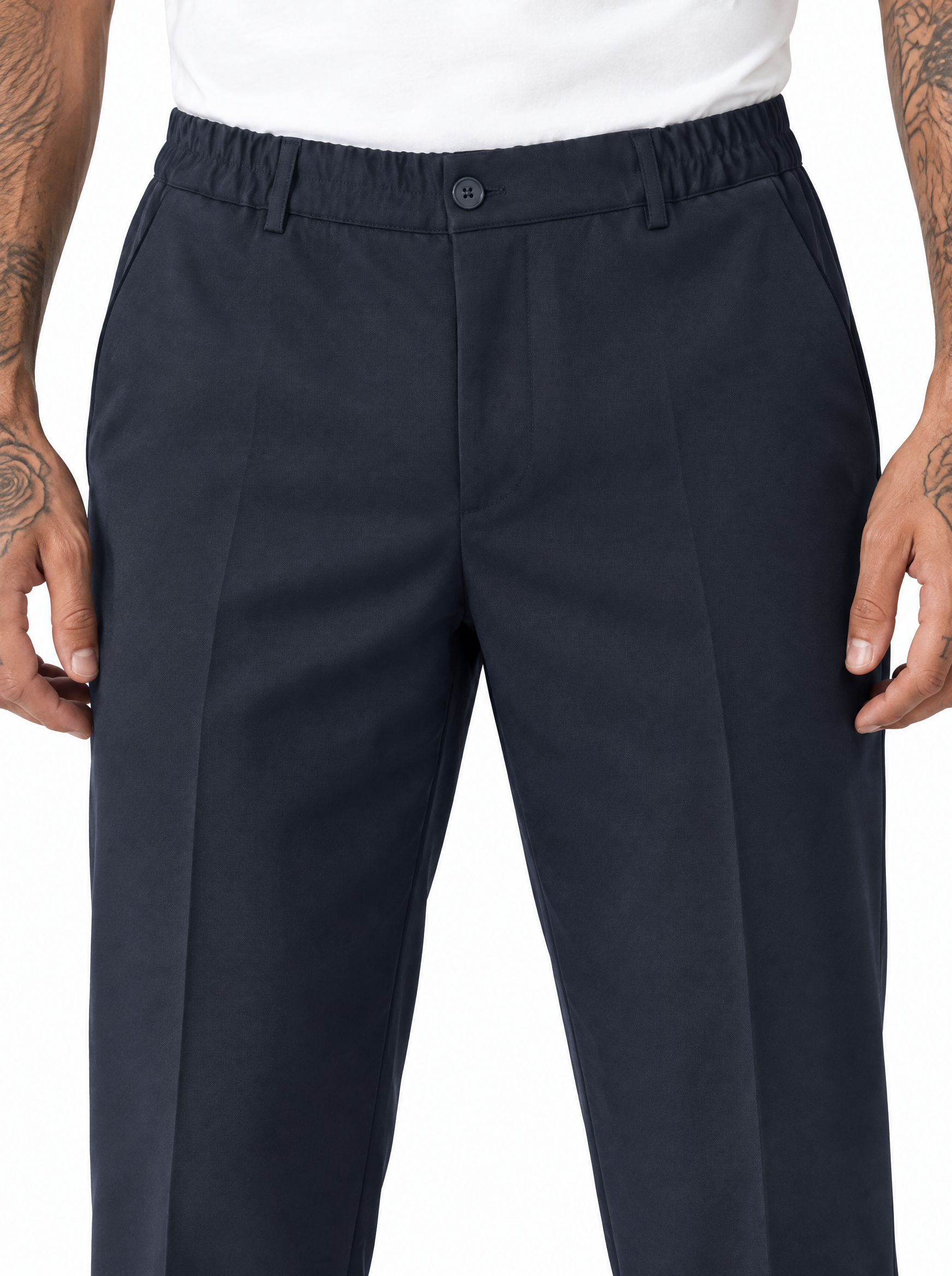 COMPTON Pantalone palazzo blu