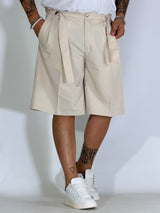 Bermudone con cintura beige GI202506