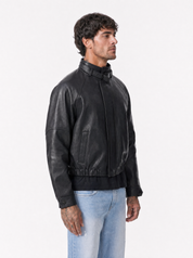 Giubbino eco-pelle nero XH8971-9