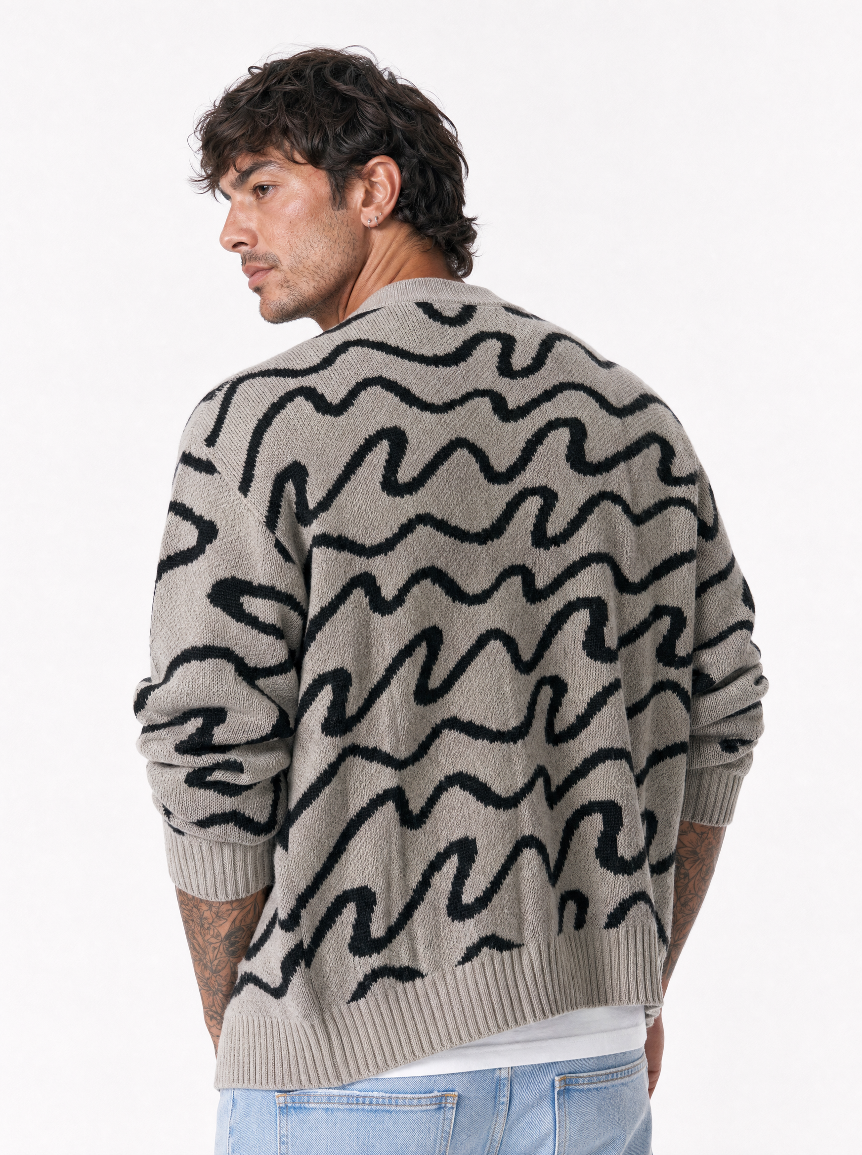 COSTIERA cardigan grigio-antra jacquard