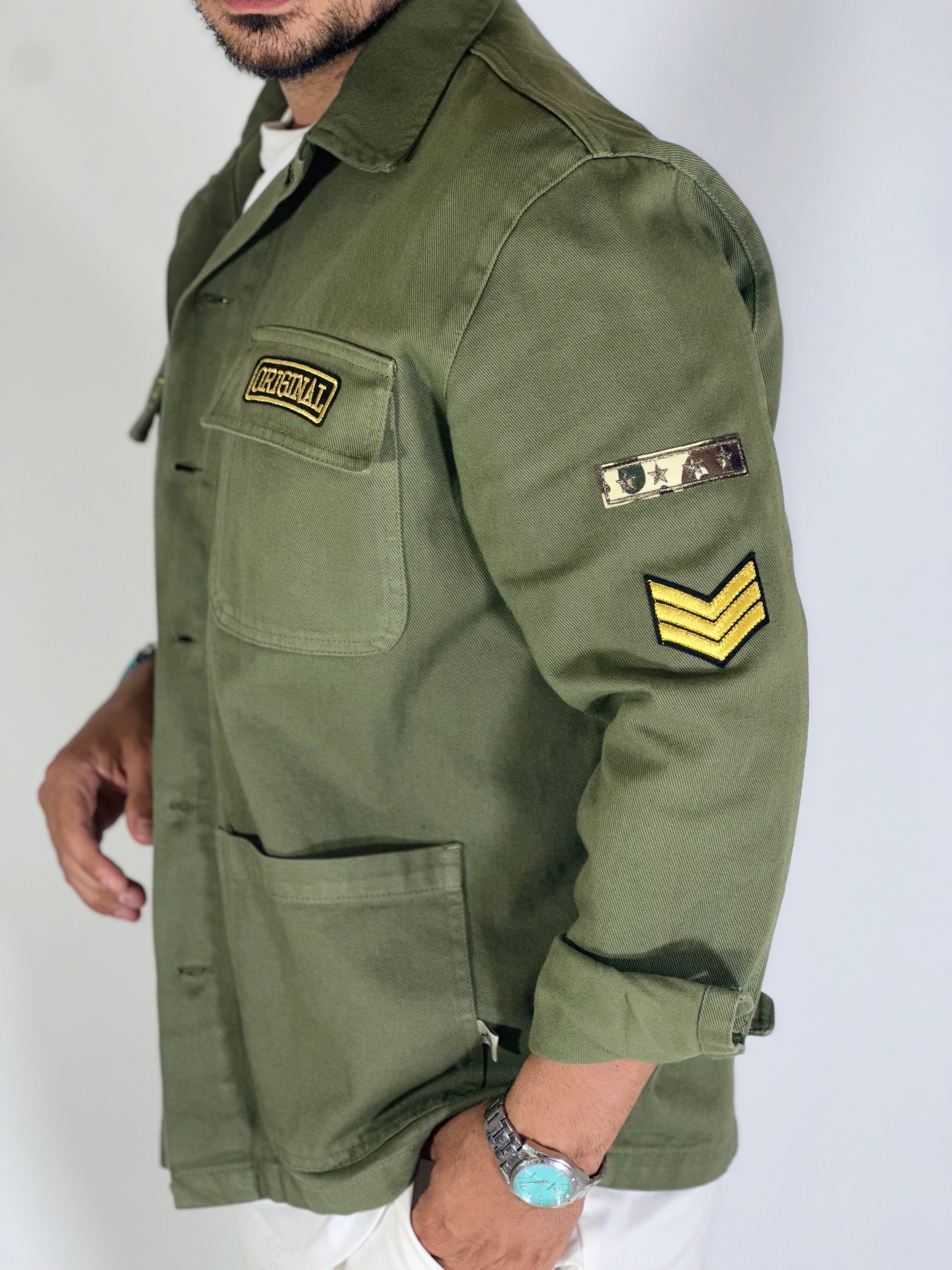 Camicione patch military verde BLKS40001