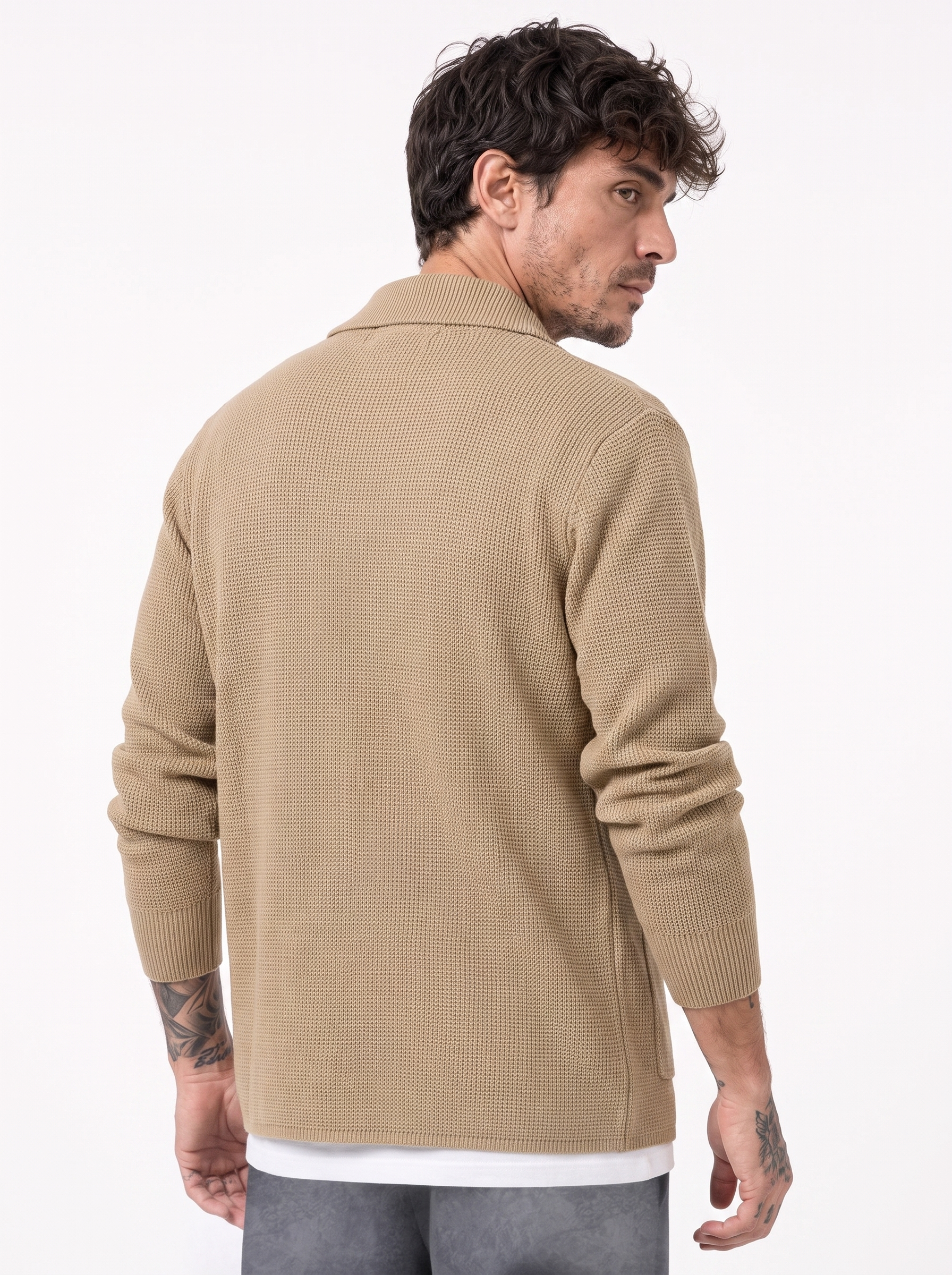 PARKER cardigan pochette beige