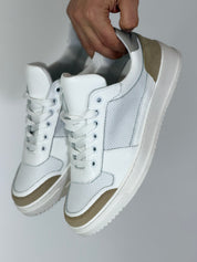 Scarpa forata riporto beige DB81F