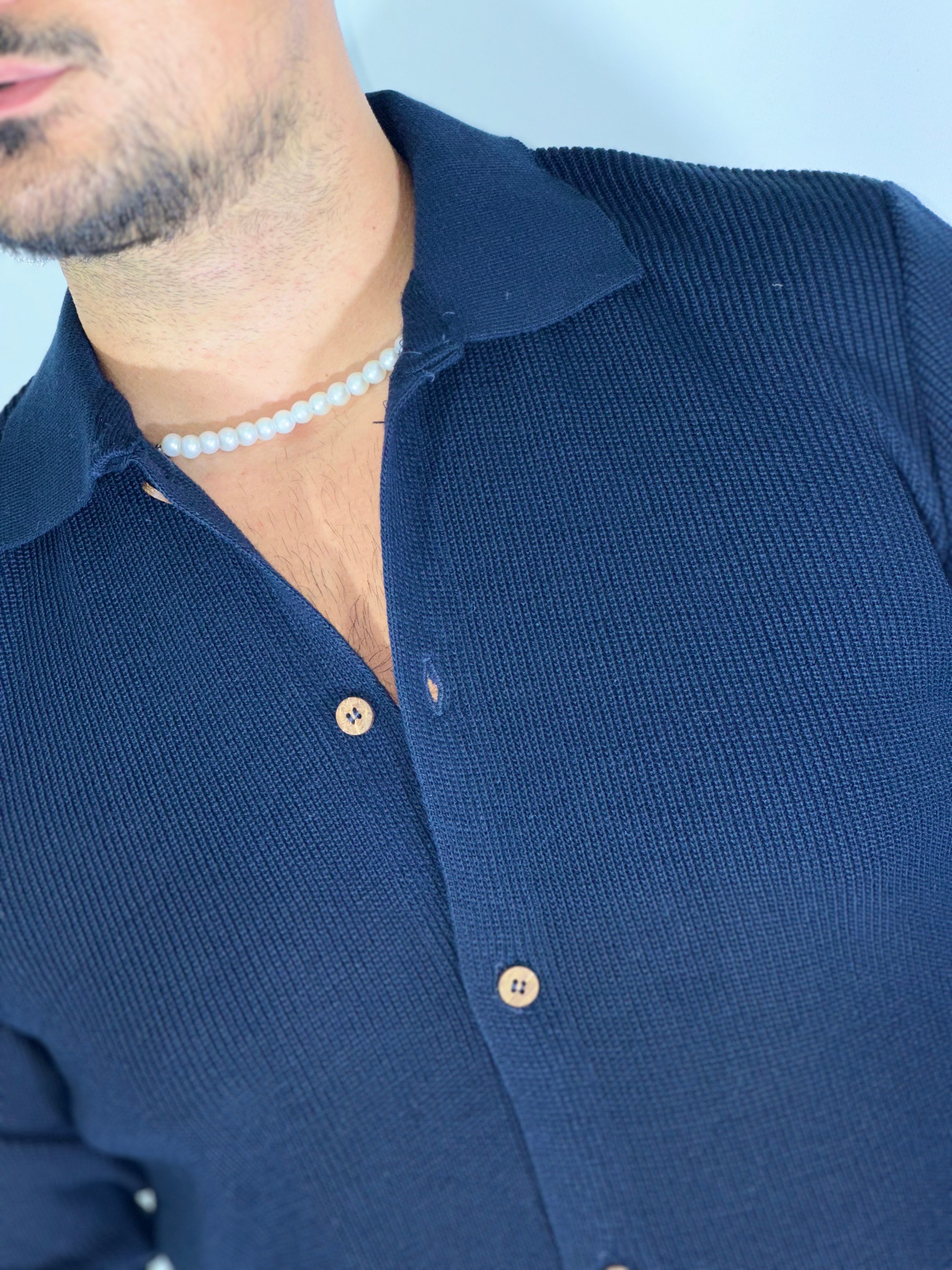 Giacca camicia blu SER122