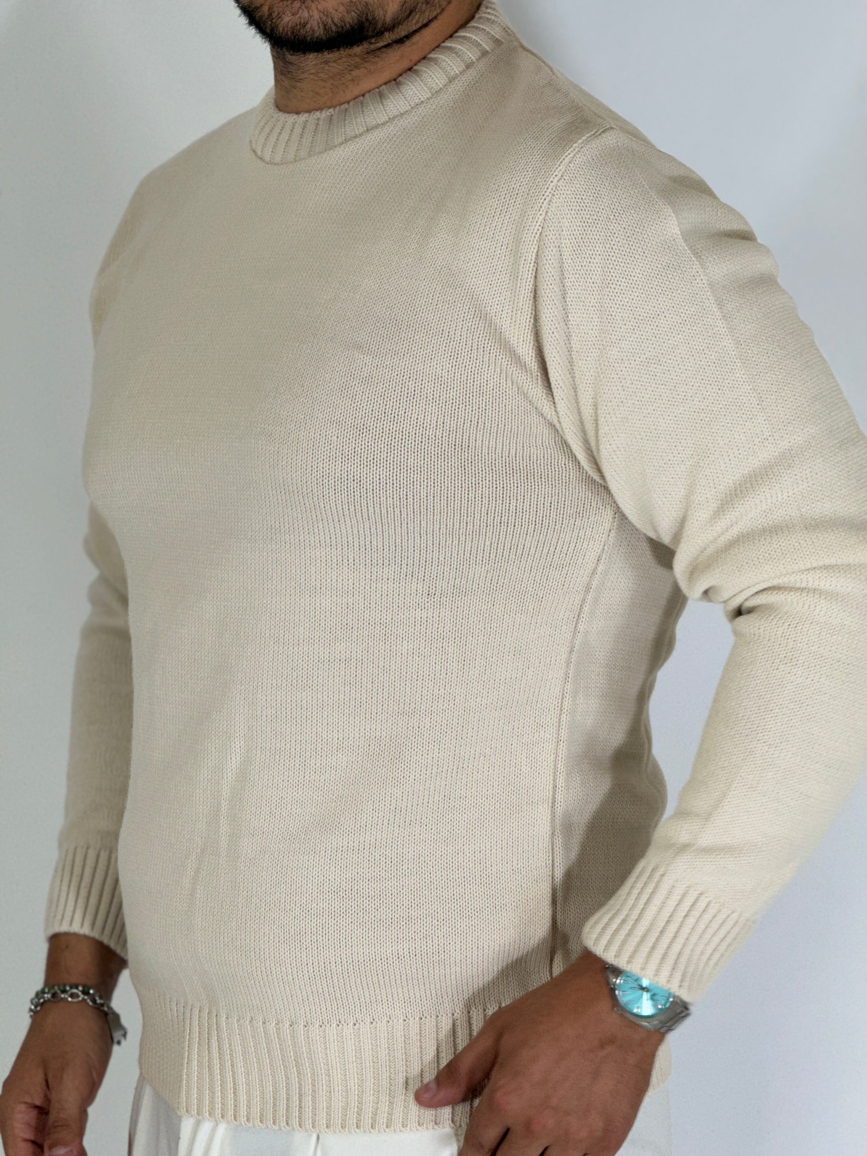 Girocollo basic beige AD25161