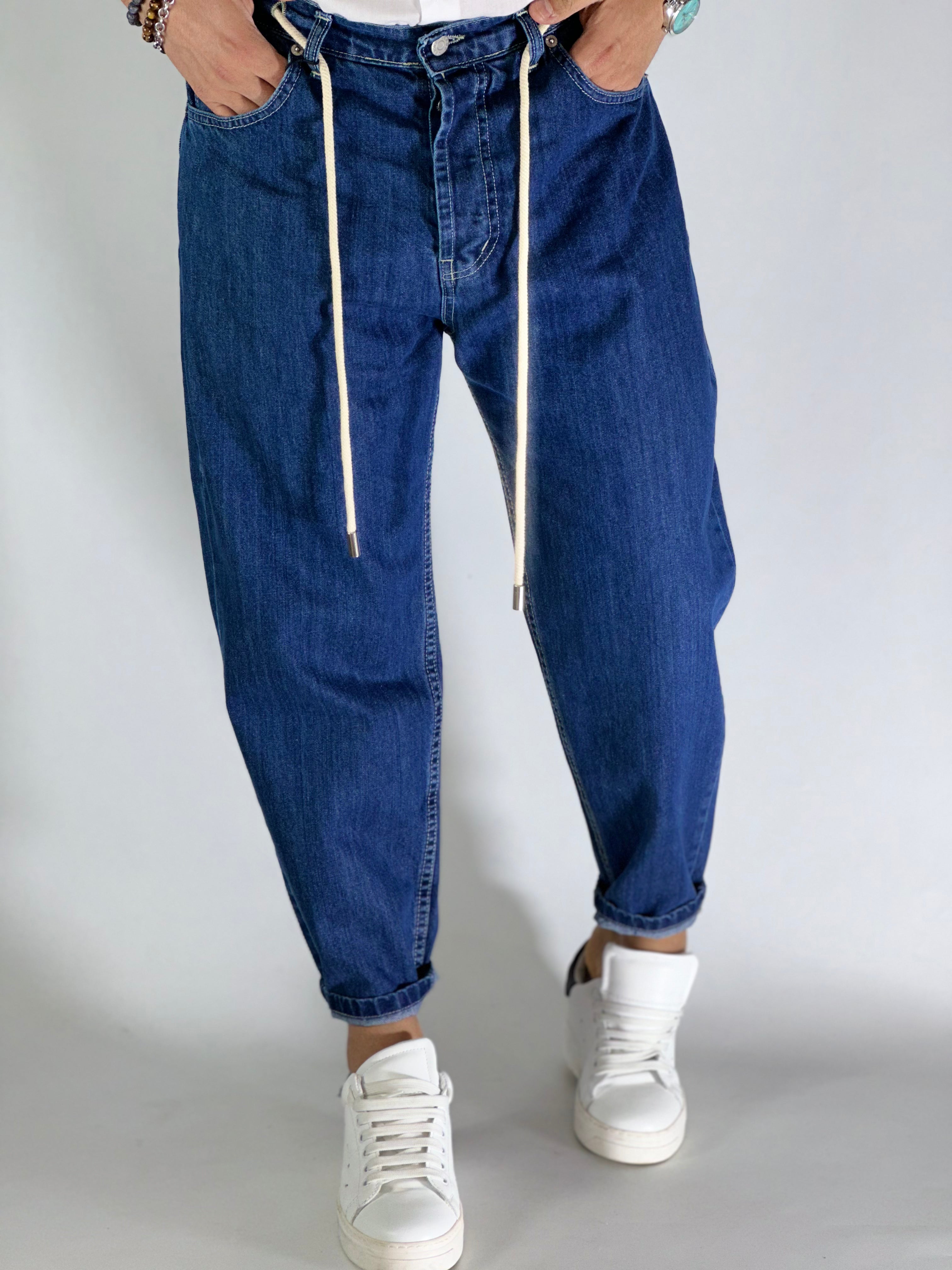 Jeans loose fit CARROT scuro BLKS/2029