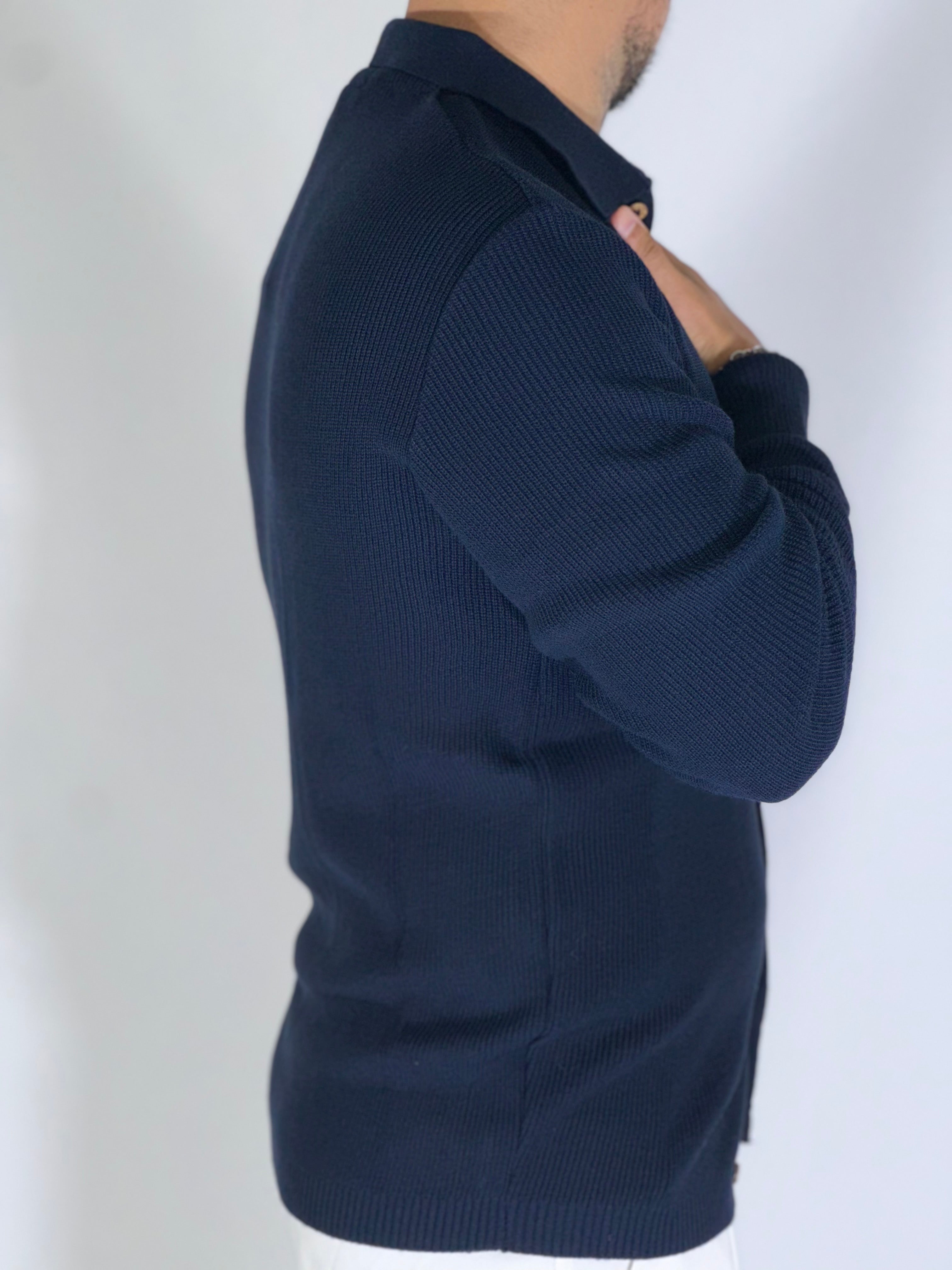 giacca camicia blu SER463