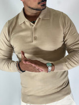 Polo manica lunga apricot MP888