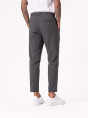 NOMAD AD45 Pantalone carrot con pince grigio scuro