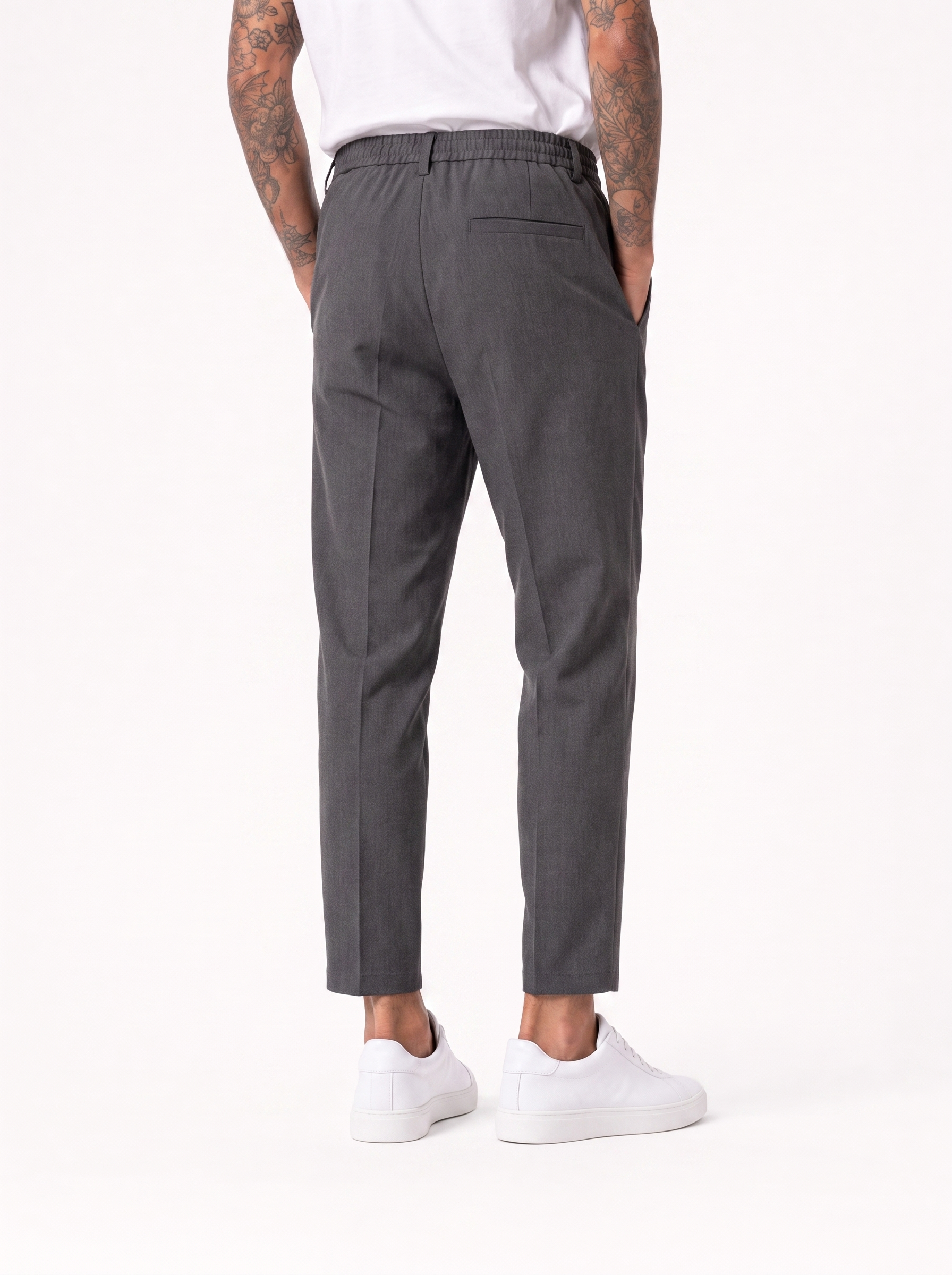 NOMAD AD45 Pantalone carrot con pince grigio scuro