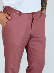 Pantalone in lino argilla MAPPAMONDO