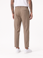 NOMAD AD45 Pantalone carrot con pince cammello