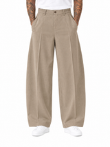 COMPTON Pantalone palazzo beige