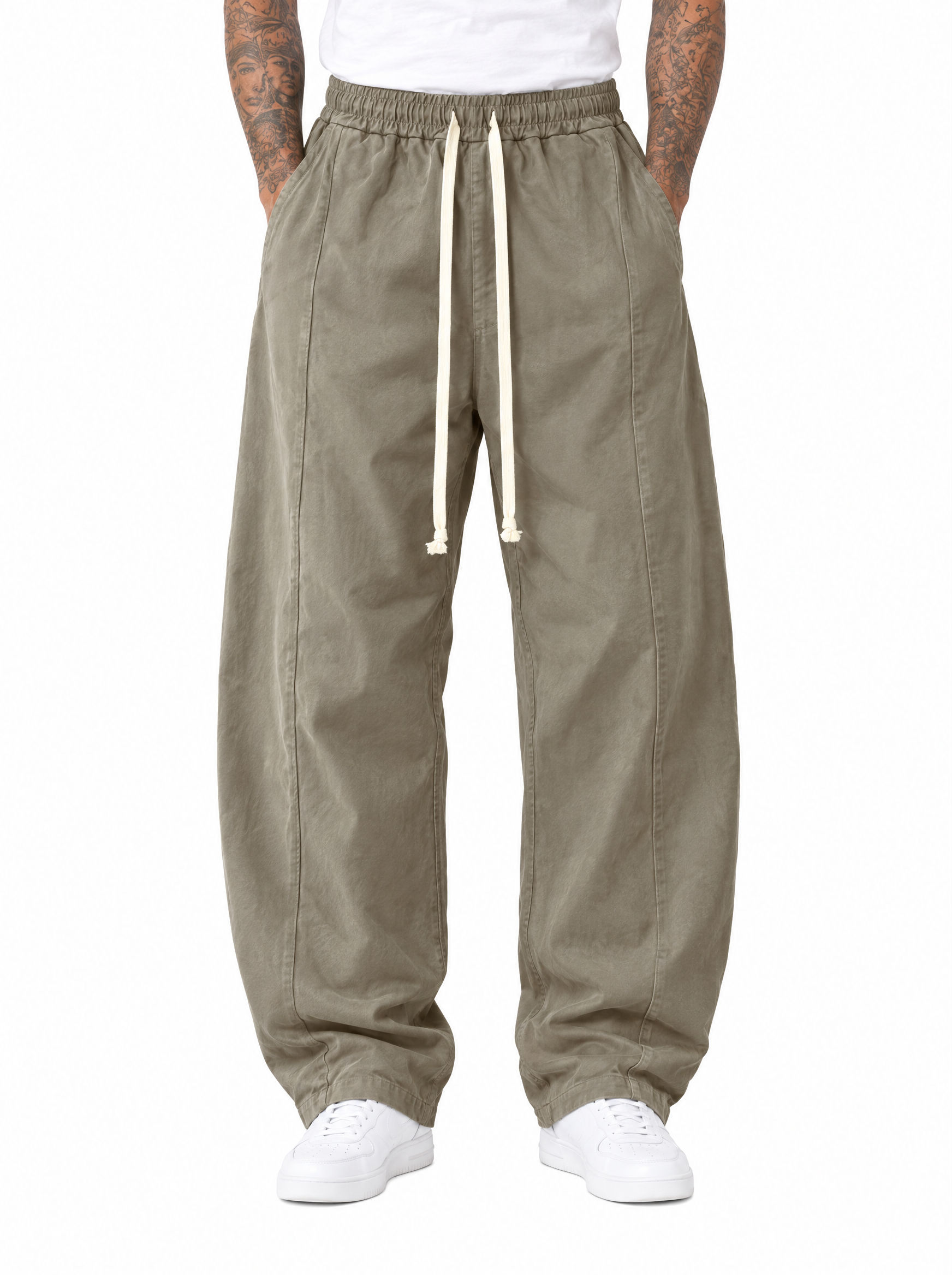 Pantalaccio oversize tortora AD202501