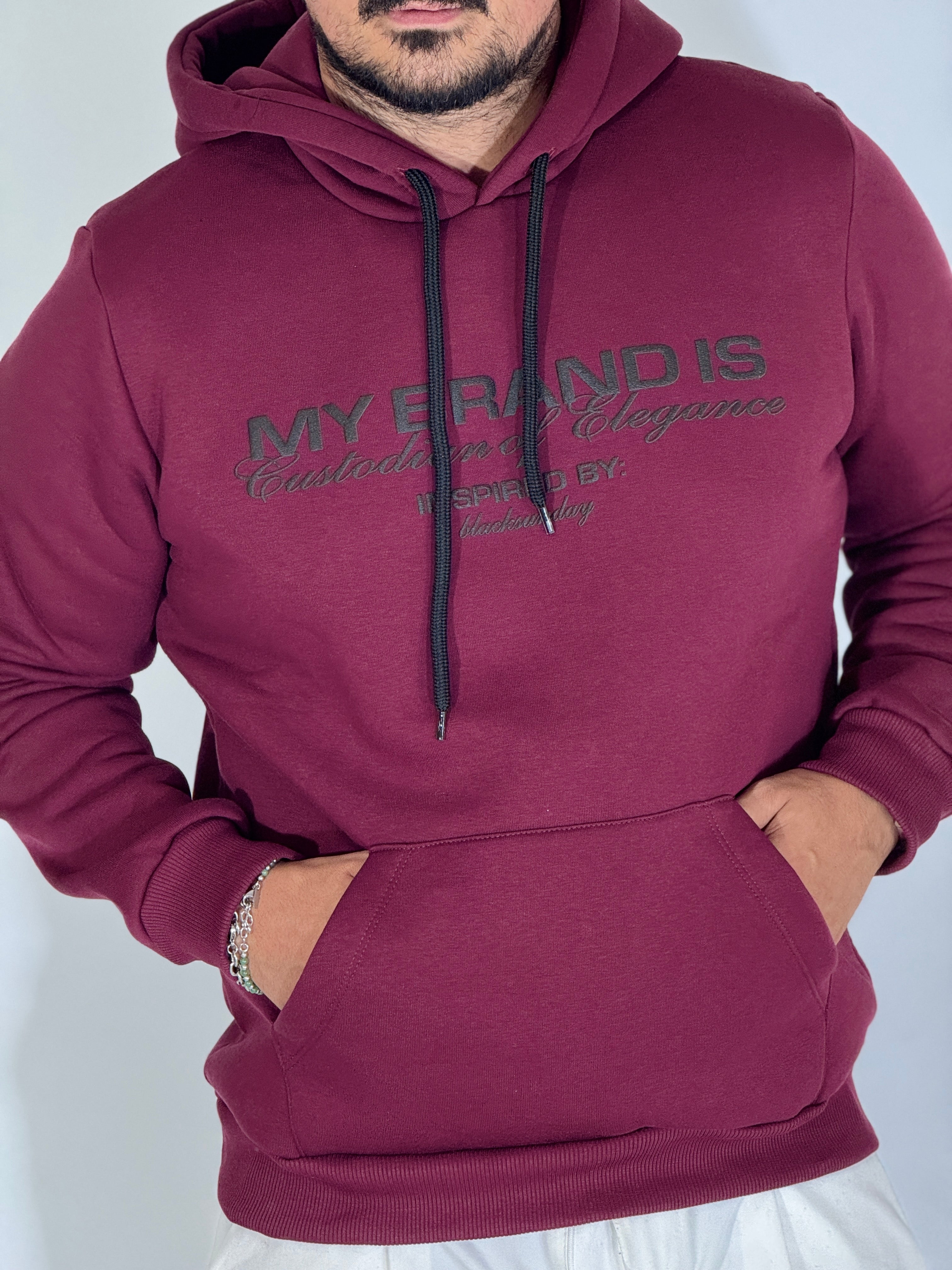 Felpa con cappuccio bordeaux NEW YORK