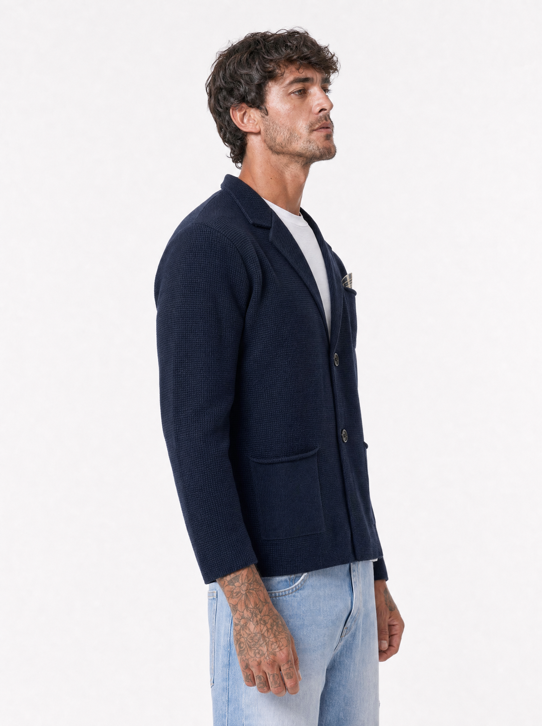 PARKER cardigan pochette blu