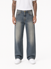 SARADA jeans baggy fit sabbiato