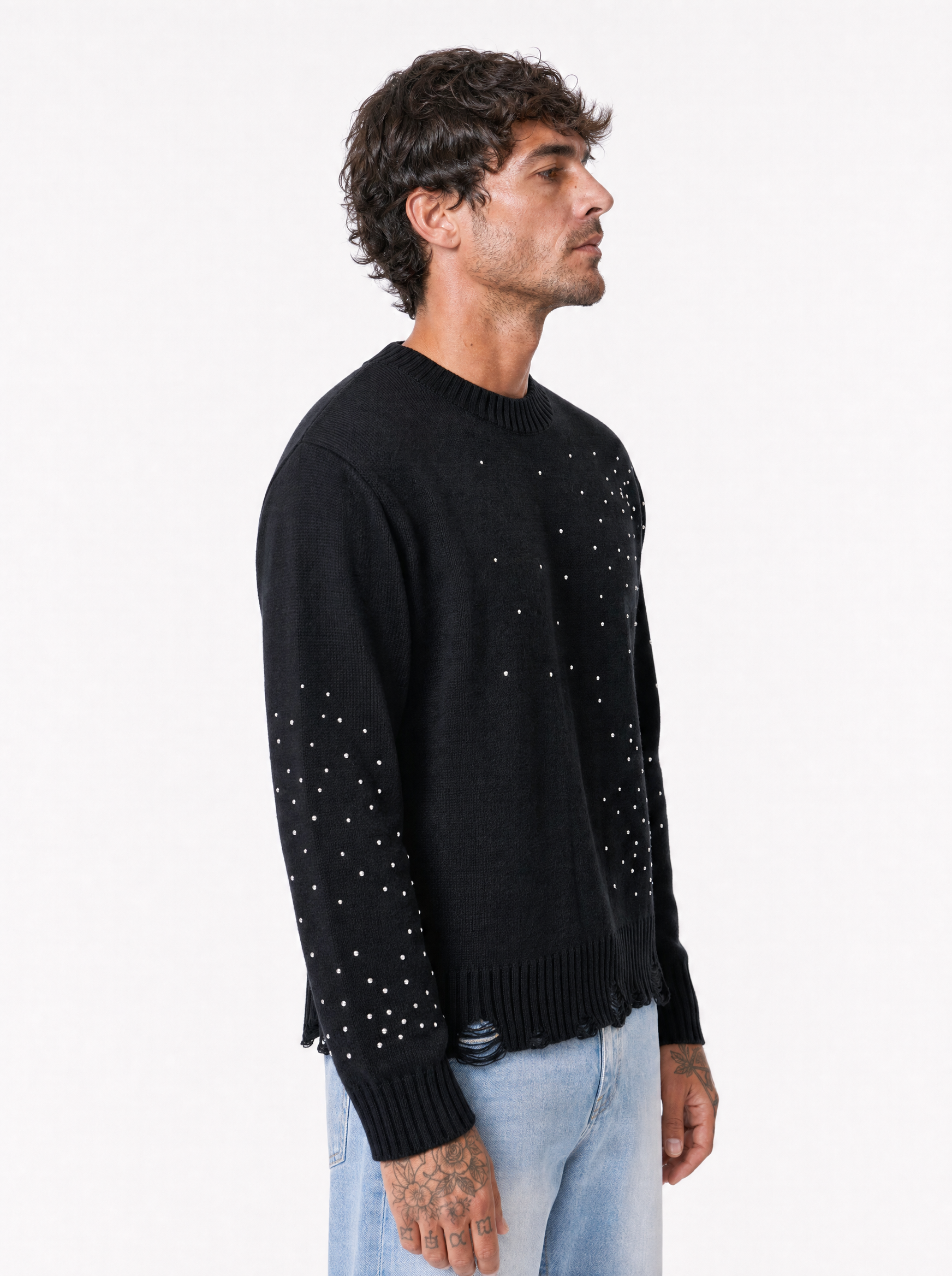 Girocollo strass nero ADSTPG003