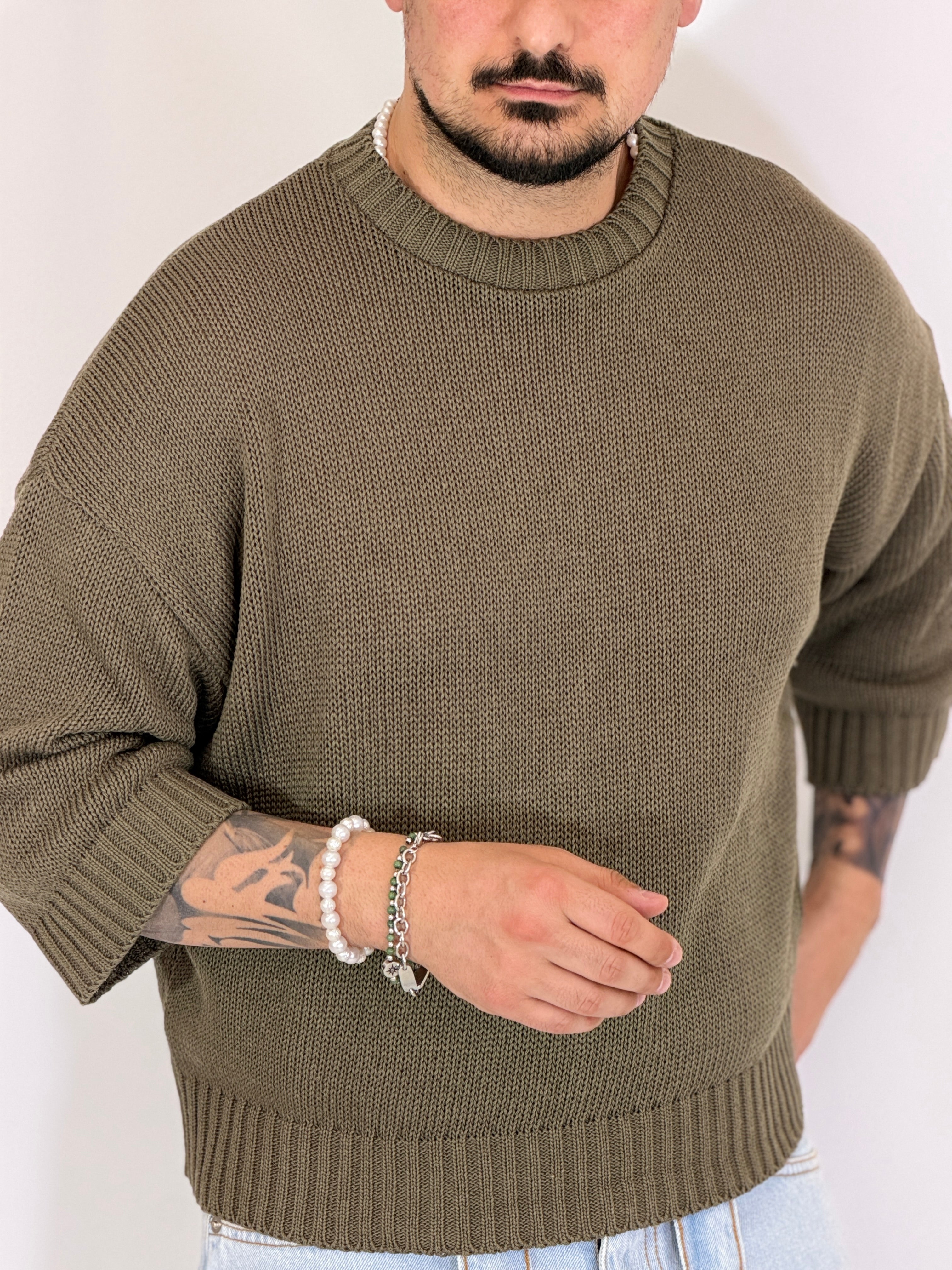 Aruba · girocollo cropped militare
